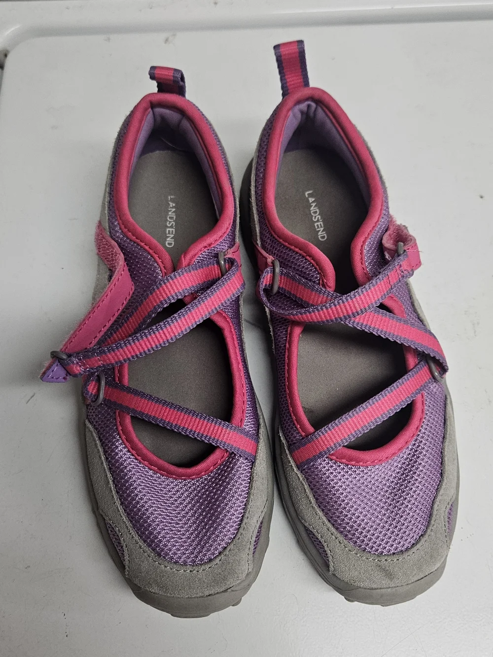 Lands' End Purple and Pink Kids' Mary Jane Water Shoes